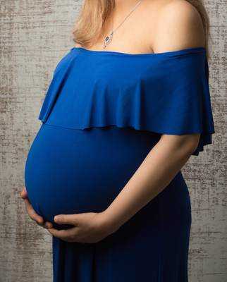 لباس بارداری آبی کاربنی